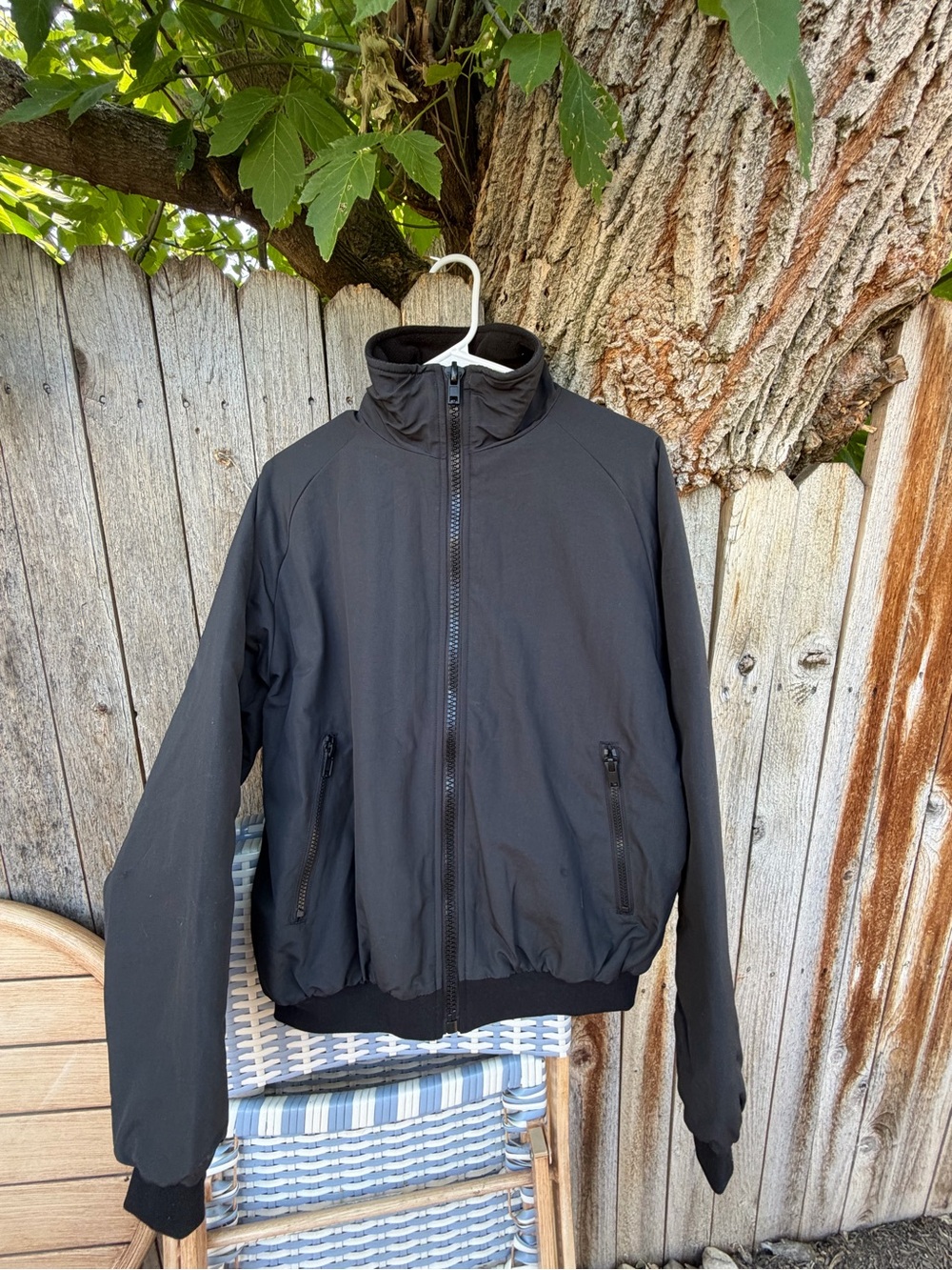 Yeezy Men's Black Bomber Jacket with Zip Pockets